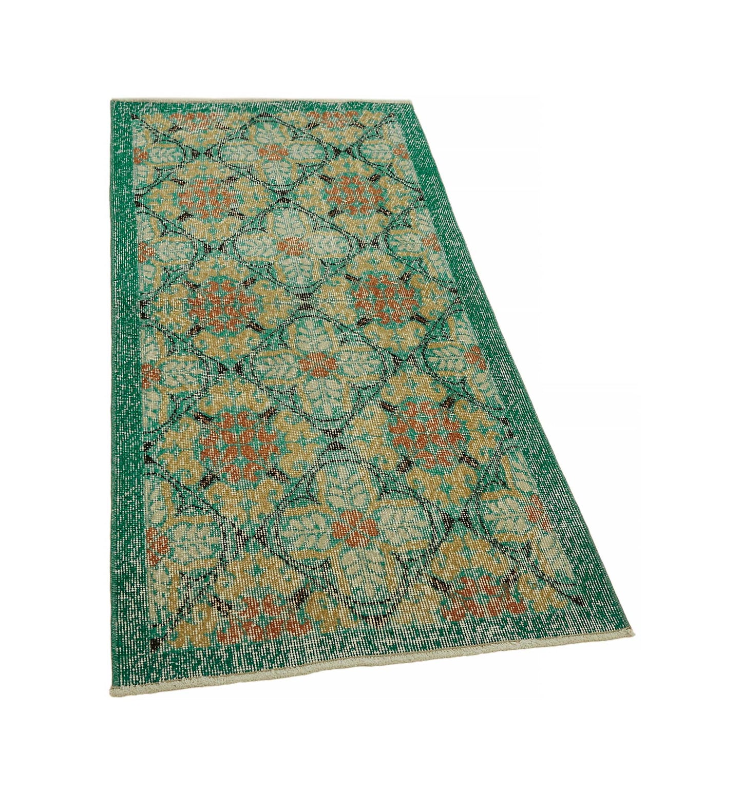2x5 Blue Turkish Vintage Area Rug - 45747