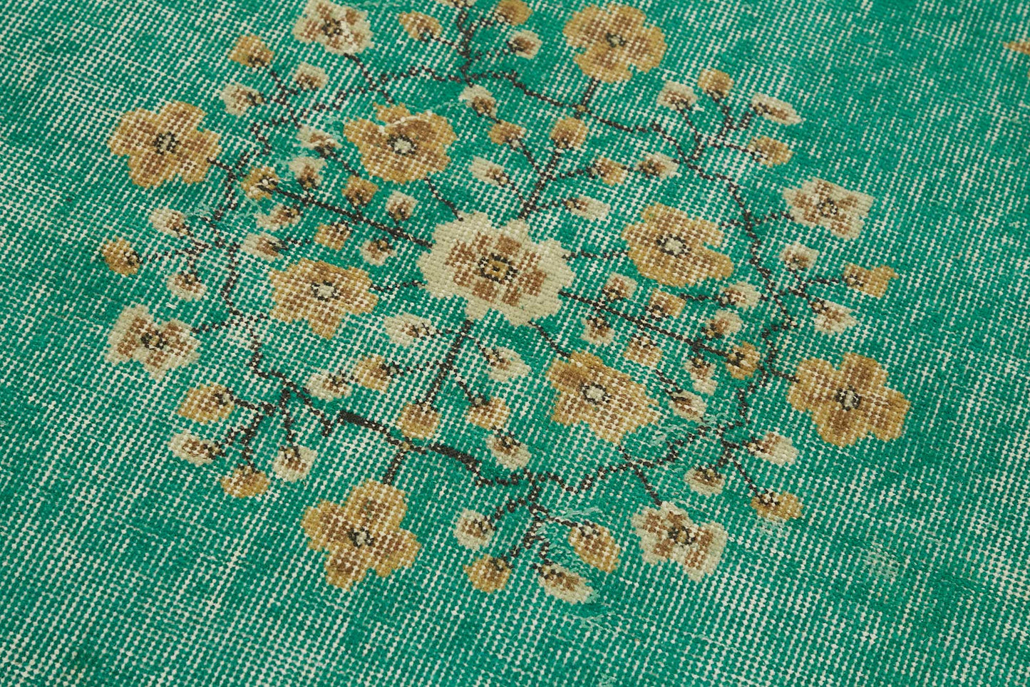 3x7 Blue Turkish Vintage Area Rug - 45758