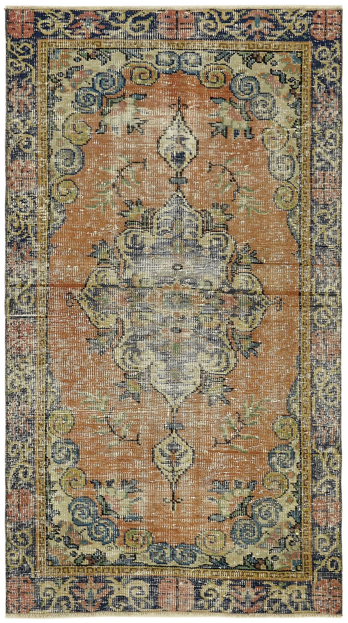 3x6 Red Turkish Vintage Area Rug - 45761