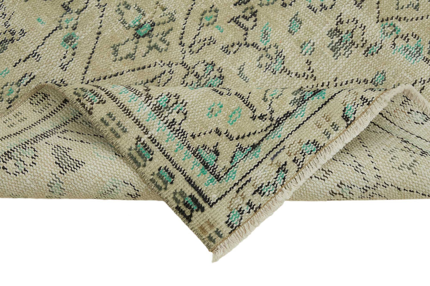 3x7 Beige Turkish Vintage Area Rug - 45763