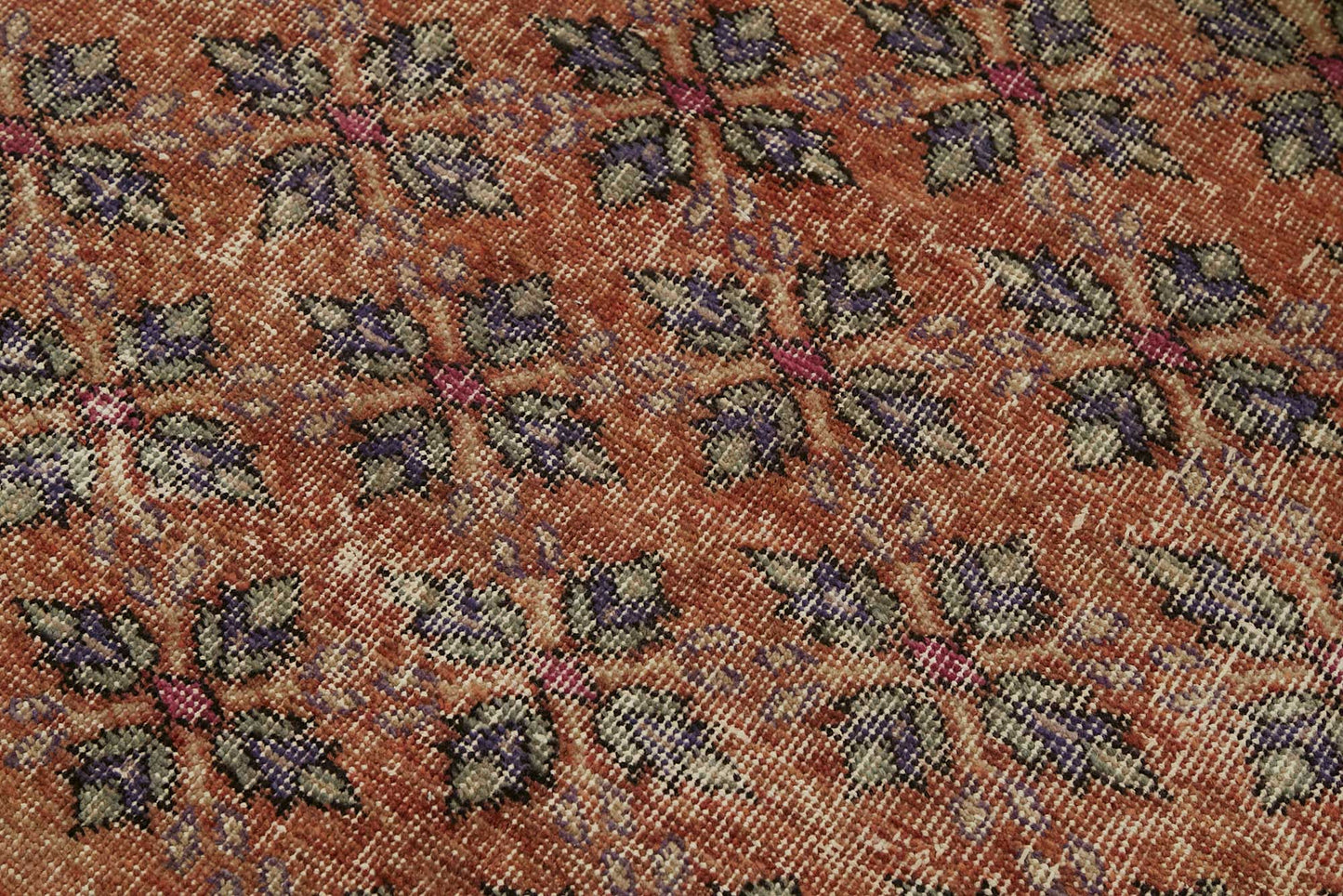 3x6 Red Turkish Vintage Area Rug - 45770