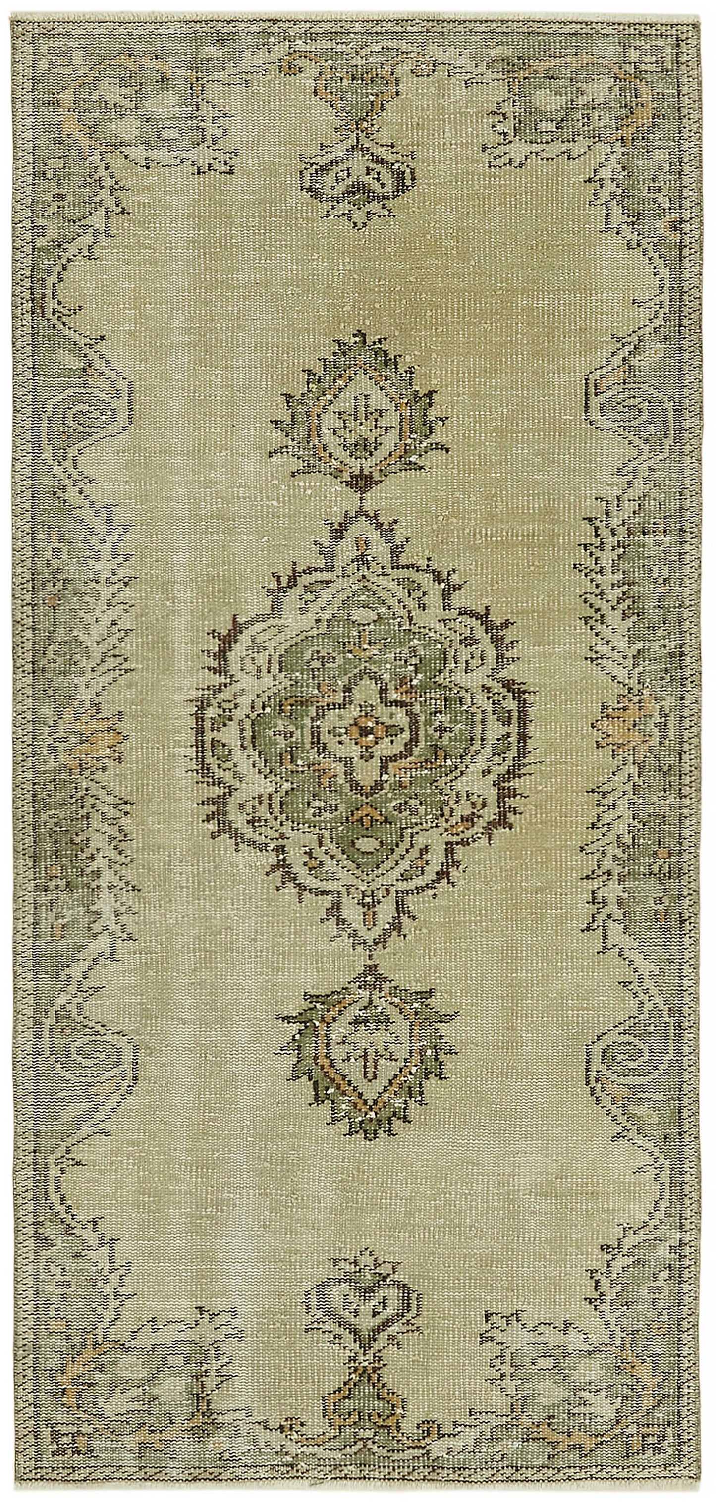 3x6 Beige Turkish Vintage Area Rug - 45772
