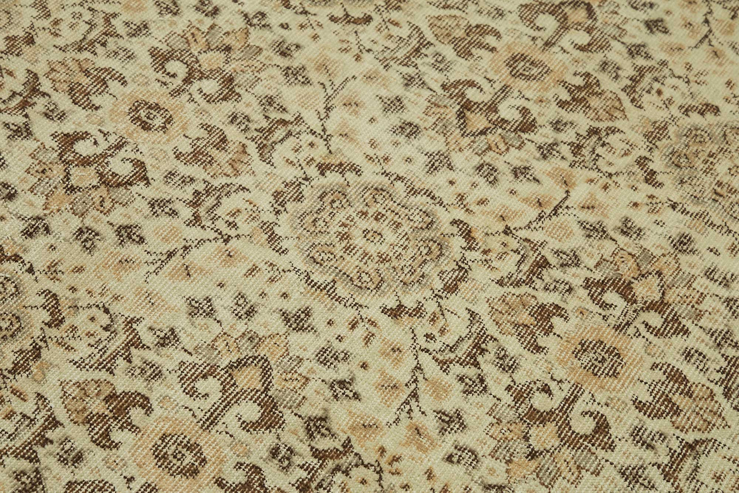 4x8 Beige Turkish Vintage Area Rug - 45773