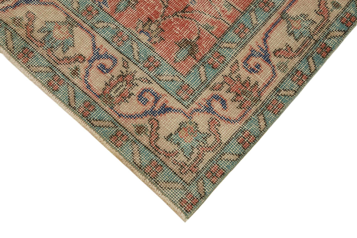 4x7 Red Turkish Vintage Area Rug - 45780