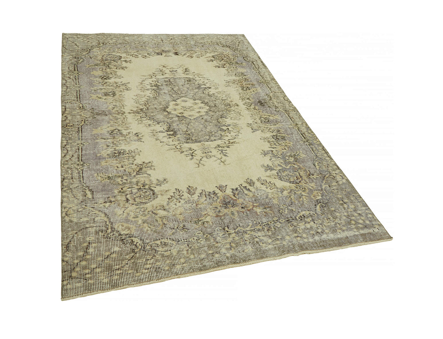 5x7 Beige Turkish Vintage Area Rug - 45784