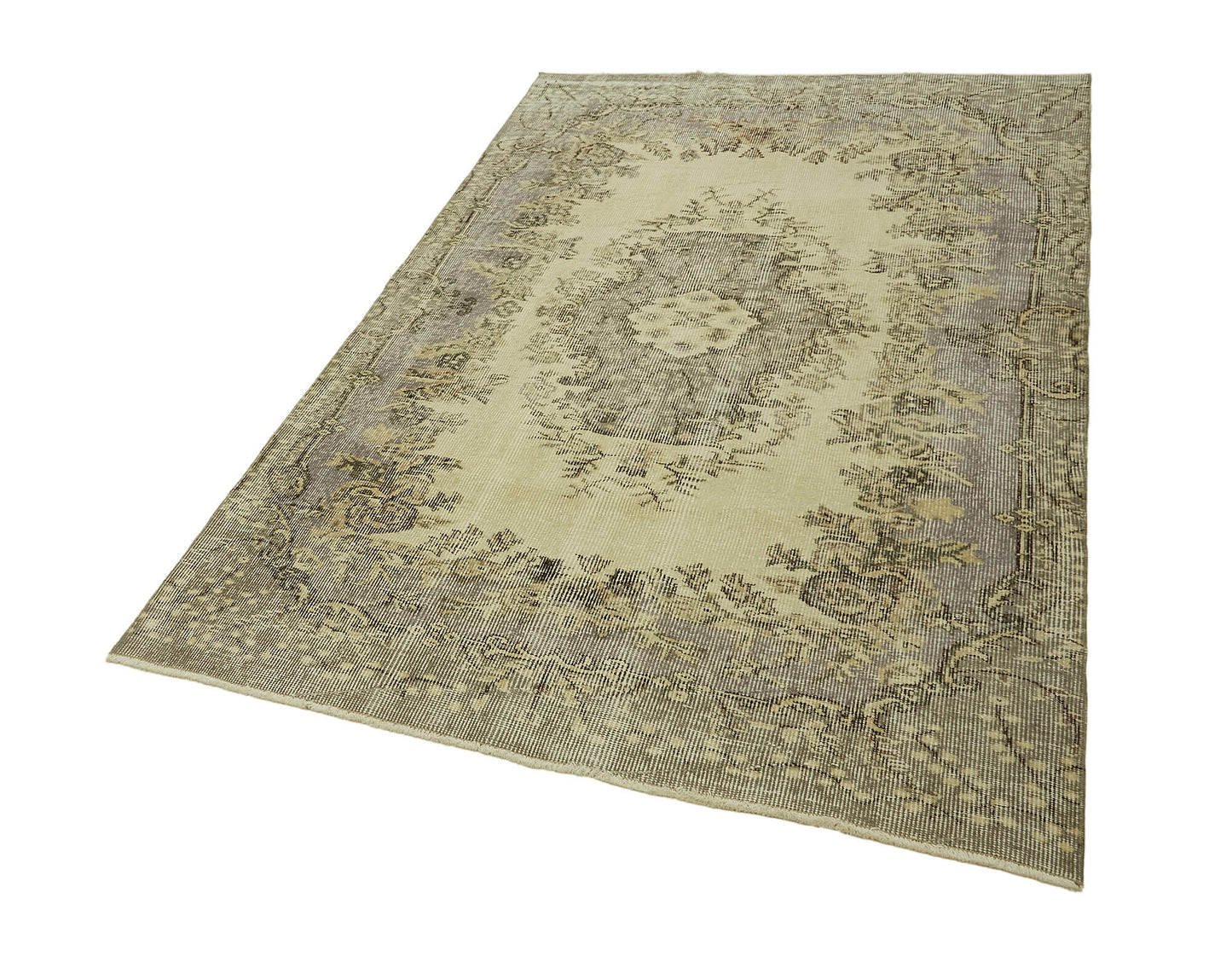 5x7 Beige Turkish Vintage Area Rug - 45784