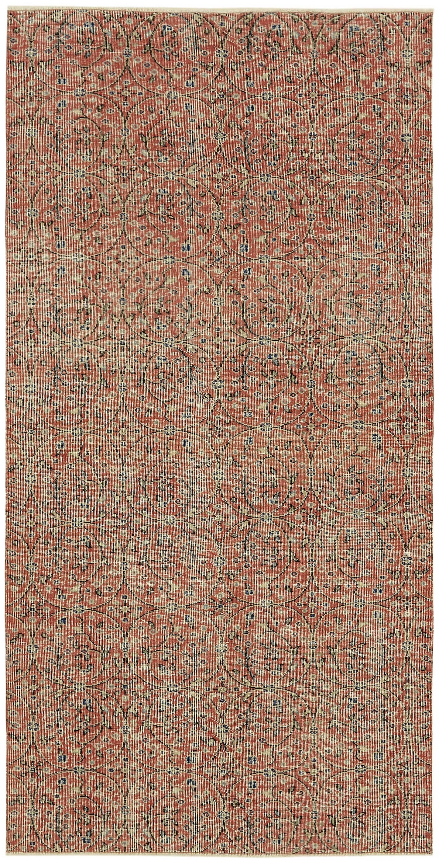4x7 Red Turkish Vintage Area Rug - 45791