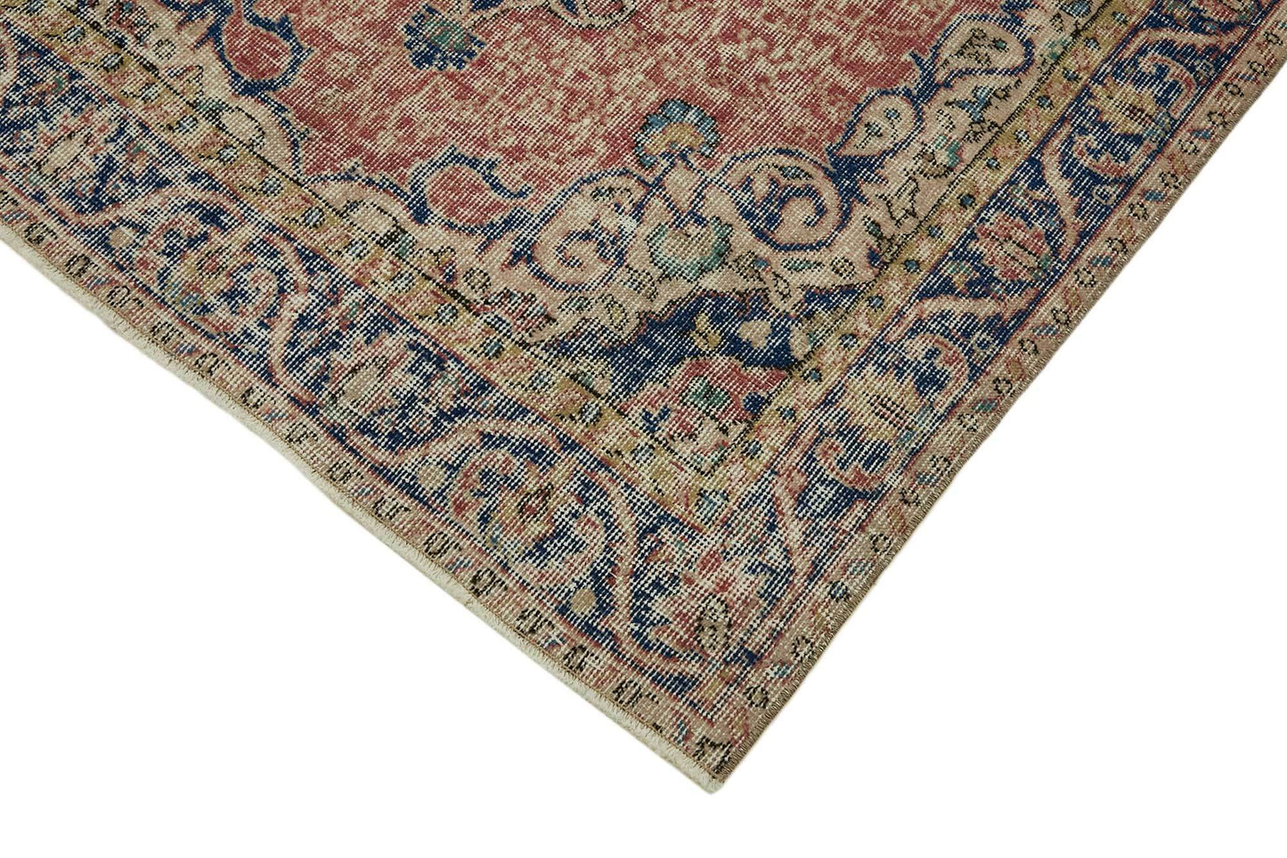 4x7 Beige Turkish Vintage Area Rug - 45792