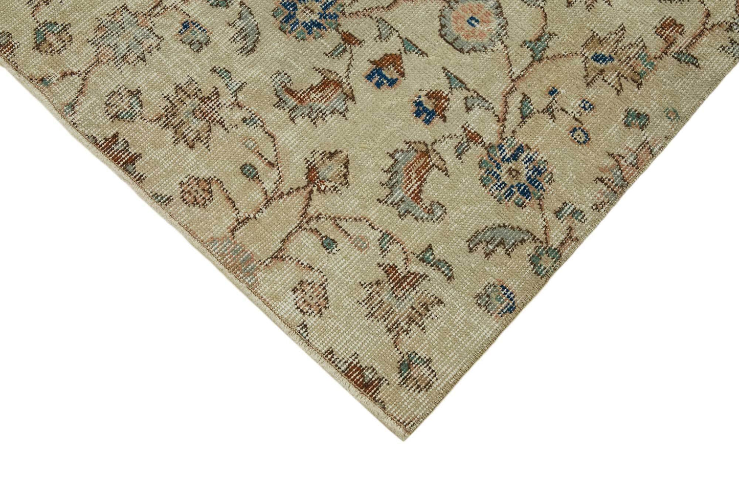 4x7 Beige Turkish Vintage Area Rug - 45796