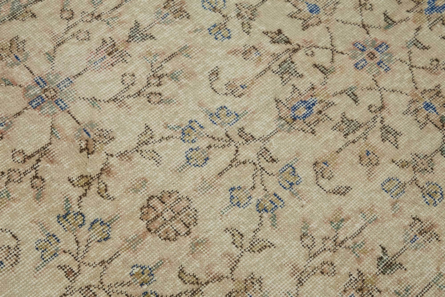 4x7 Beige Turkish Vintage Area Rug - 45797