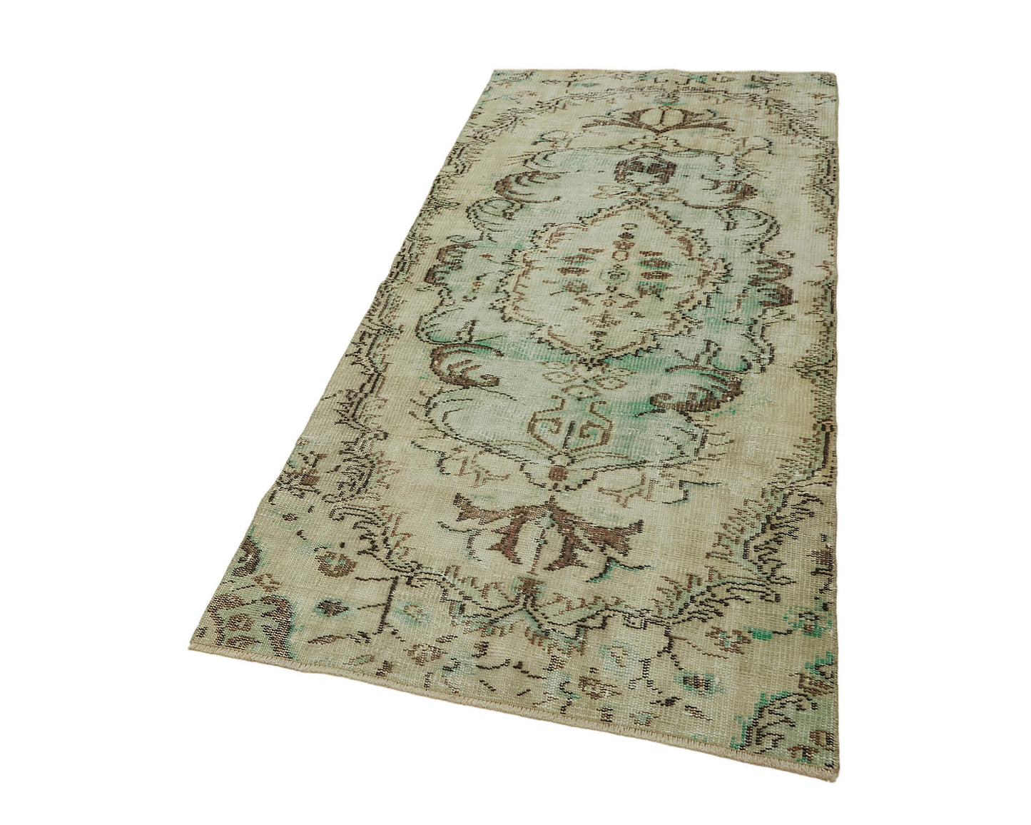 3x7 Beige Turkish Vintage Area Rug - 45798