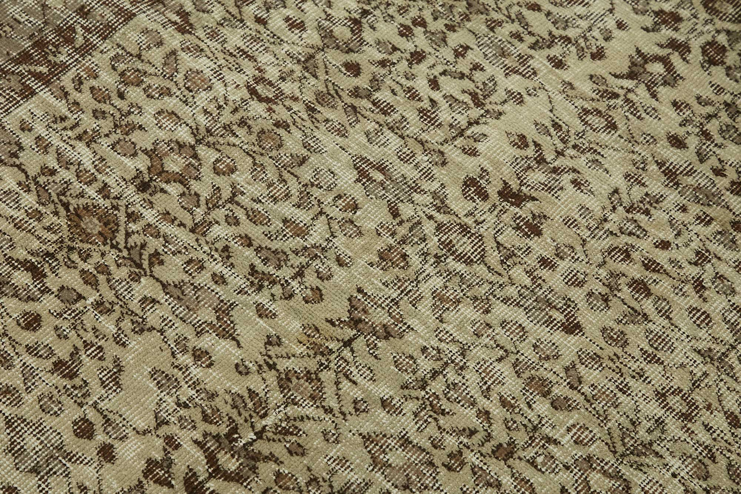 4x6 Beige Turkish Vintage Area Rug - 45801