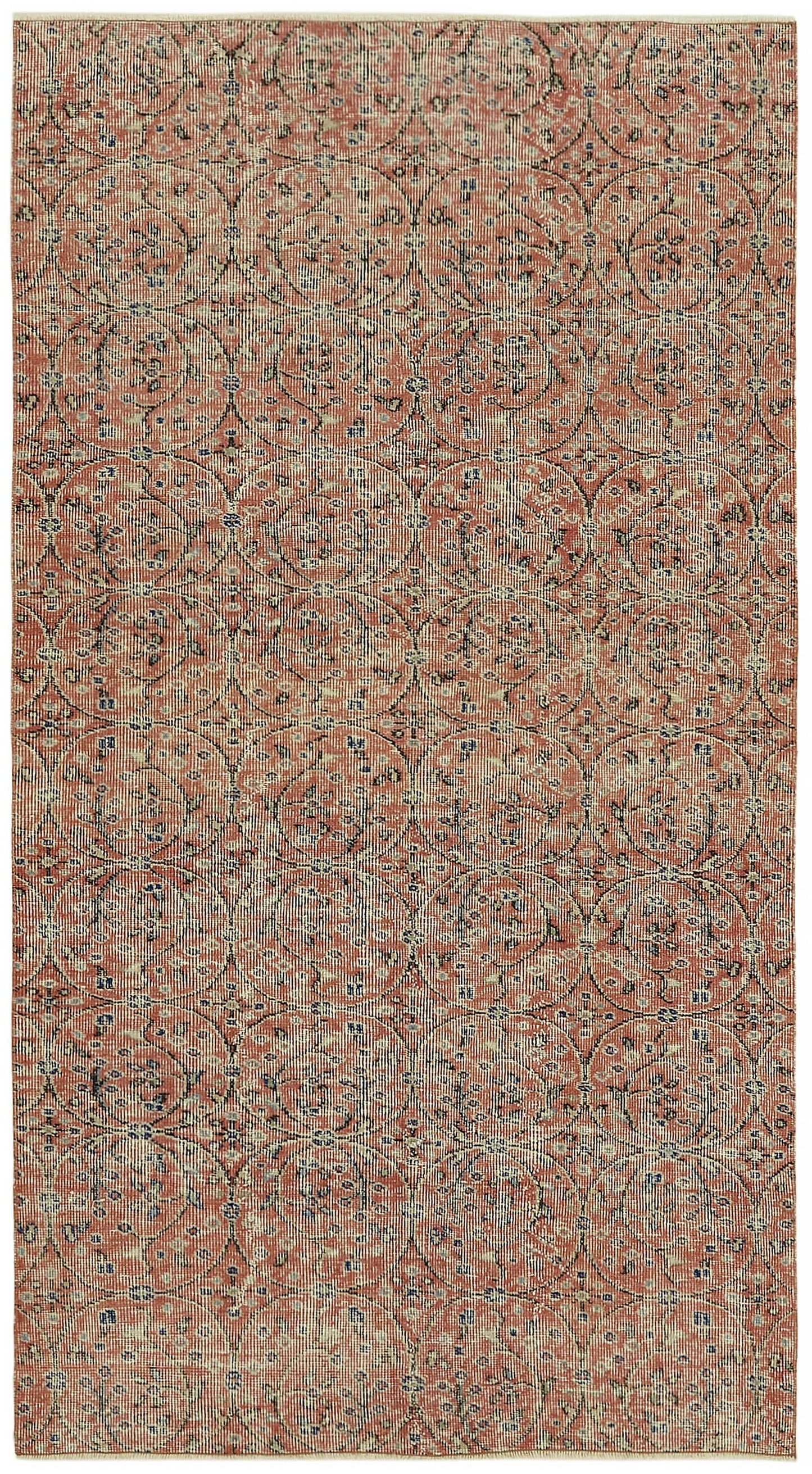 4x6 Red Turkish Vintage Area Rug - 45803