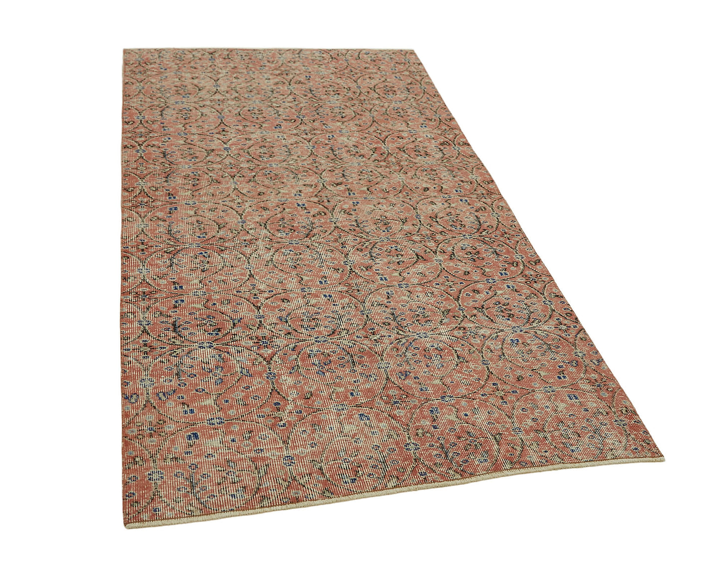 4x6 Red Turkish Vintage Area Rug - 45803