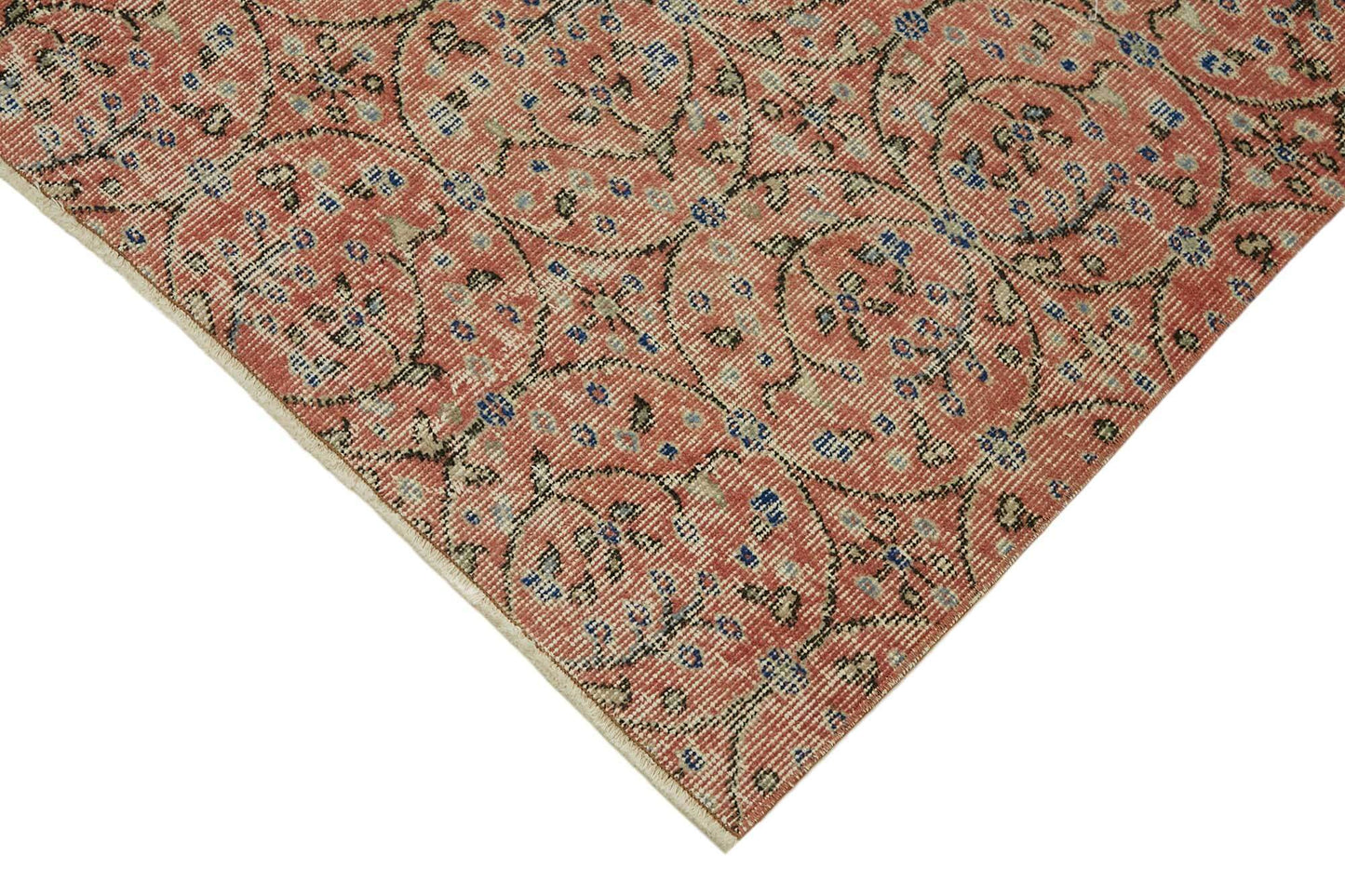 4x6 Red Turkish Vintage Area Rug - 45803