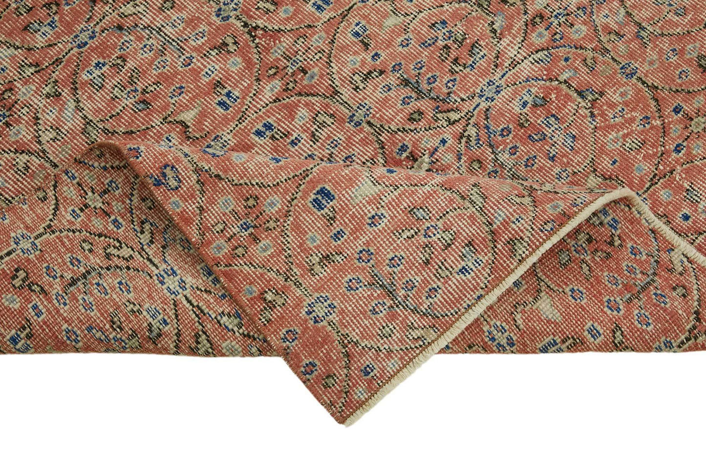 4x6 Red Turkish Vintage Area Rug - 45803