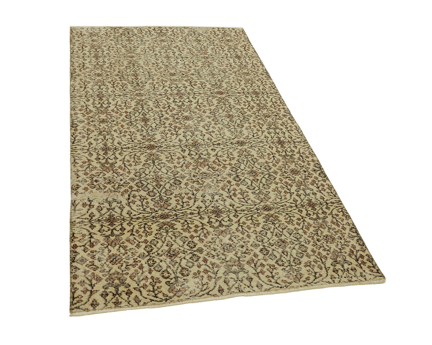 4x6 Beige Turkish Vintage Area Rug - 45818