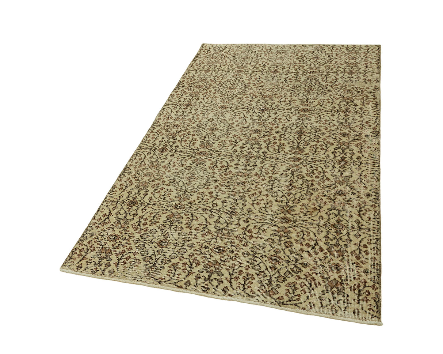 4x6 Beige Turkish Vintage Area Rug - 45818