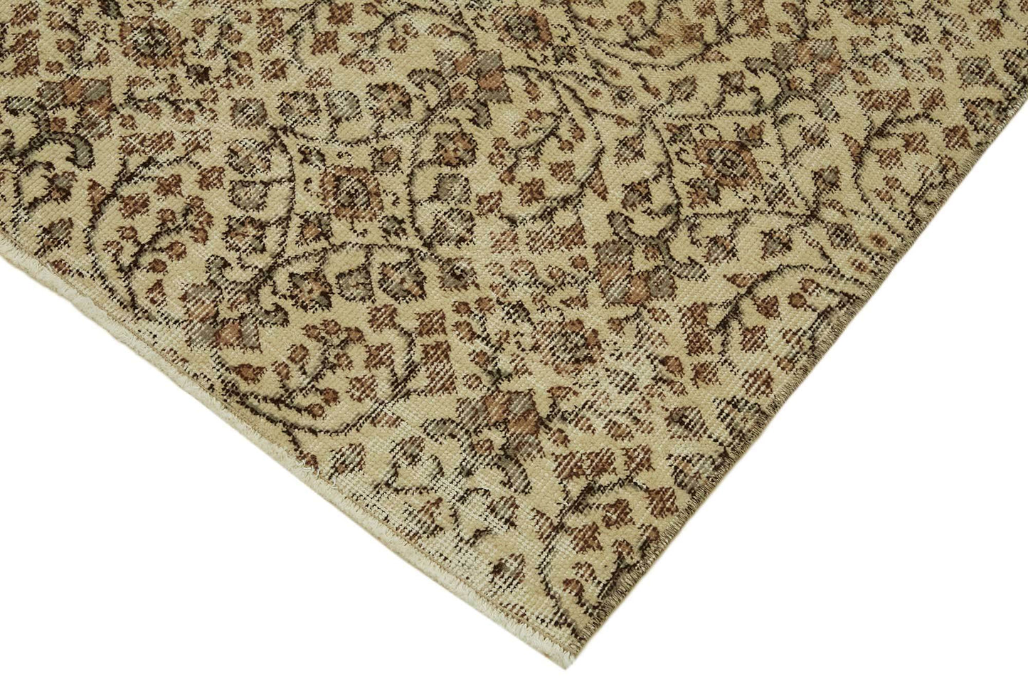 4x6 Beige Turkish Vintage Area Rug - 45818