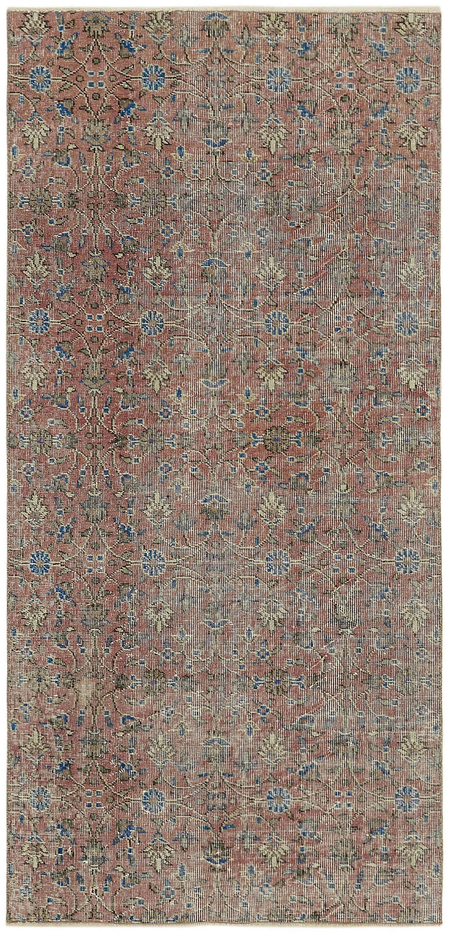 3x7 Beige Turkish Vintage Area Rug - 45823