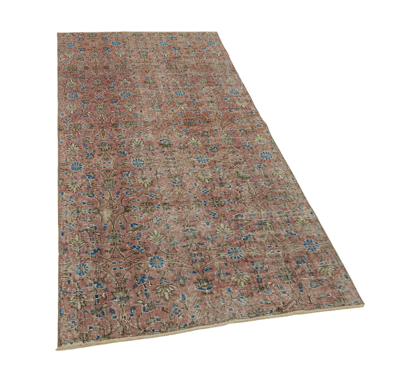 3x7 Beige Turkish Vintage Area Rug - 45823