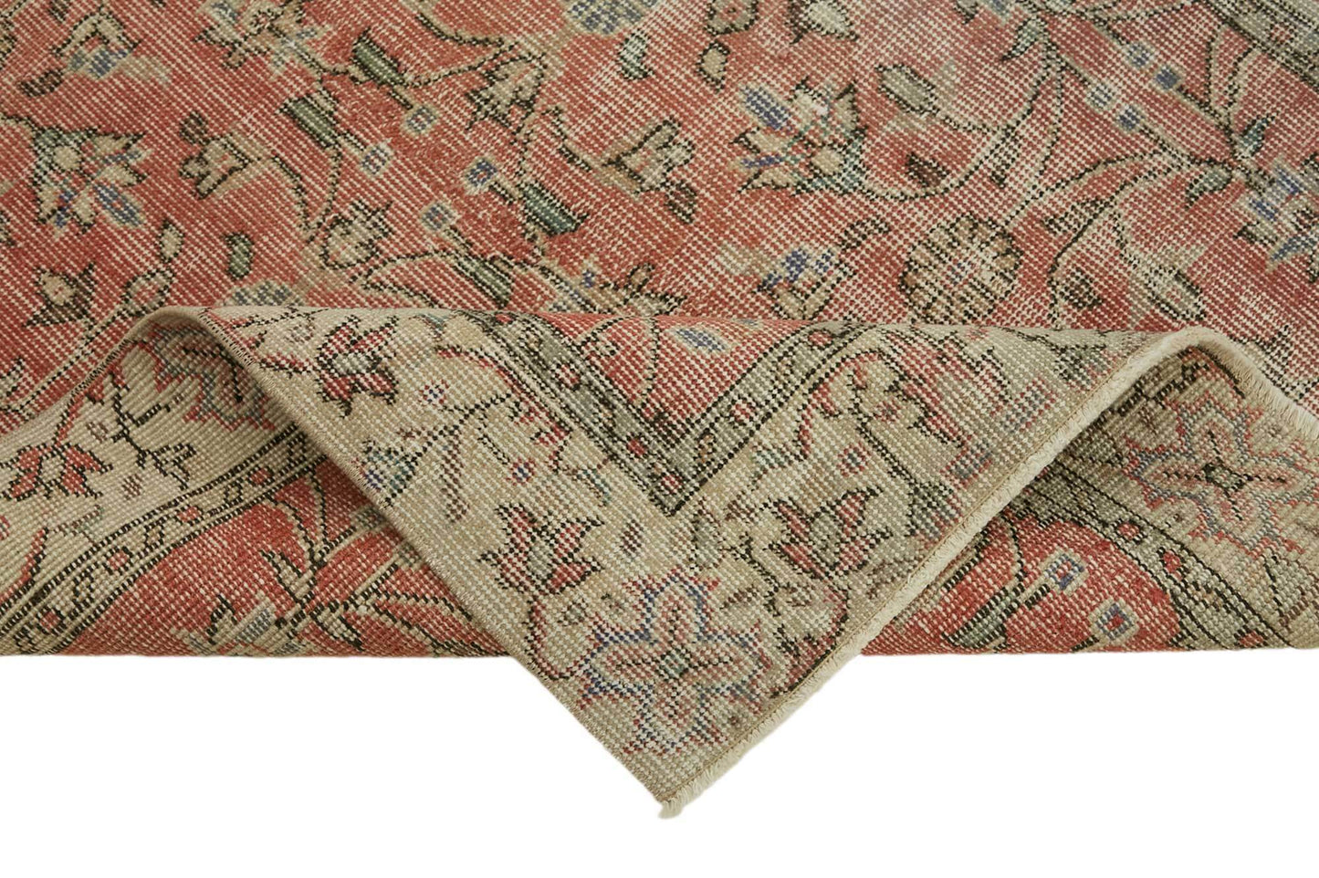 3x6 Beige Turkish Vintage Area Rug - 45824