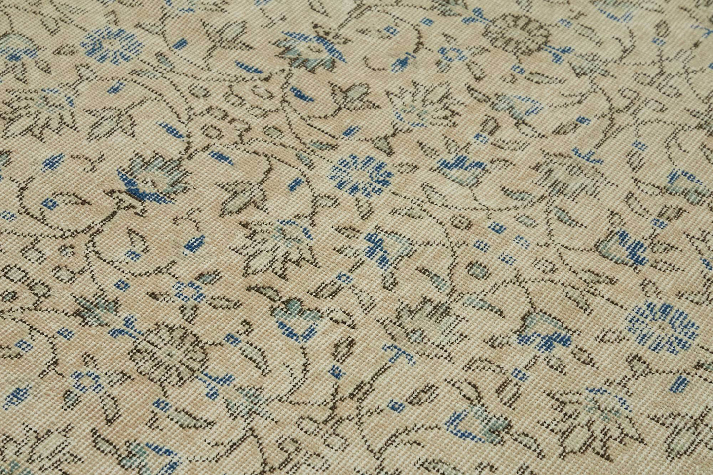 4x7 Beige Turkish Vintage Area Rug - 45827