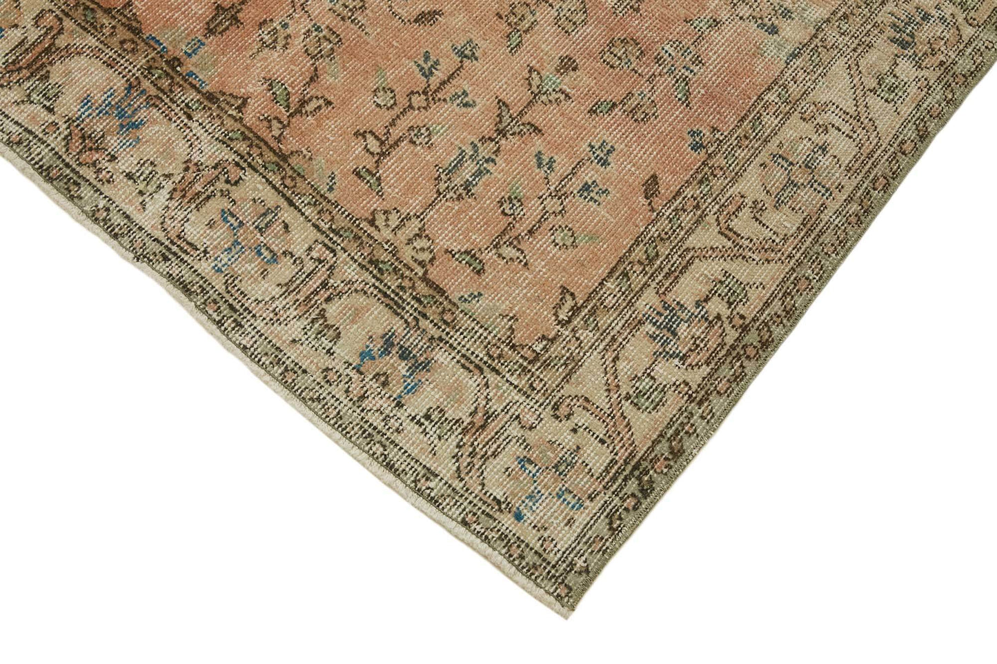 4x7 Beige Turkish Vintage Area Rug - 45830