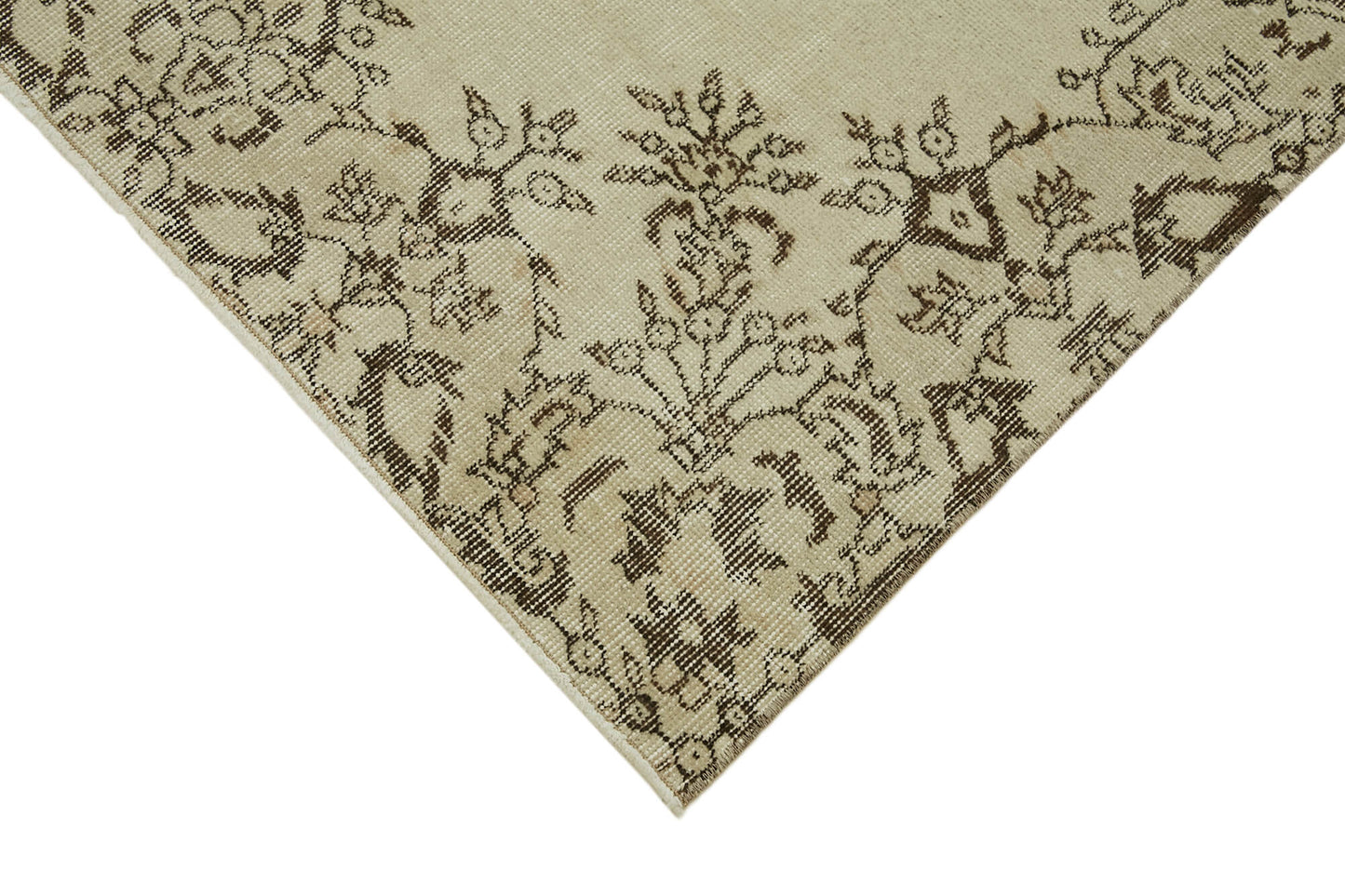 4x7 Beige Turkish Vintage Area Rug - 45856