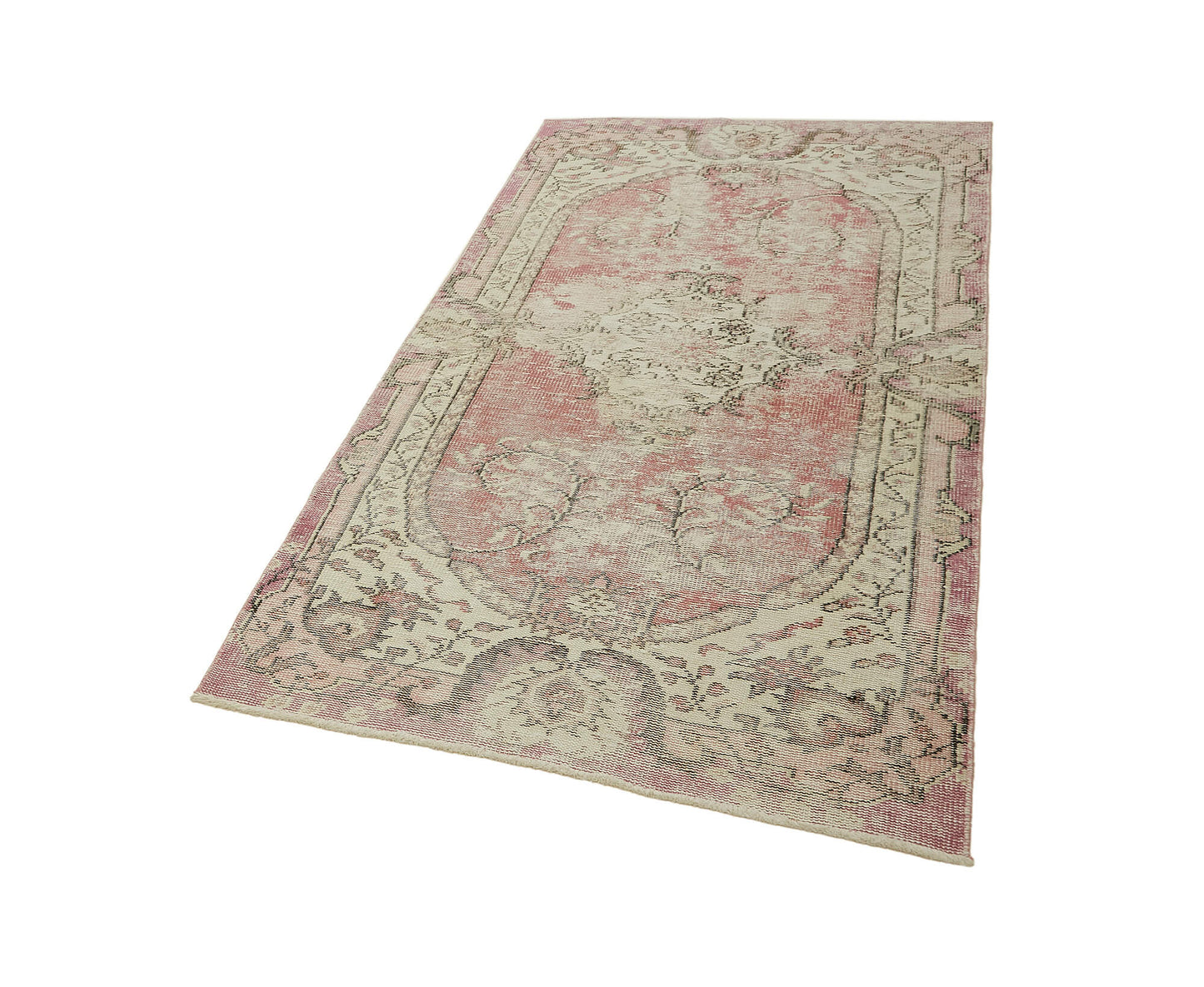 3x7 Beige Turkish Vintage Area Rug - 45864