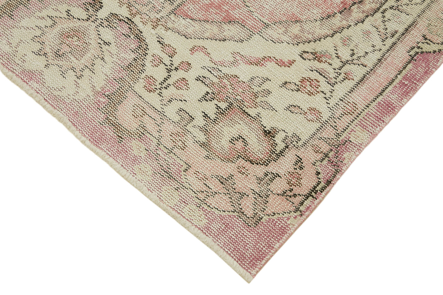 3x7 Beige Turkish Vintage Area Rug - 45864