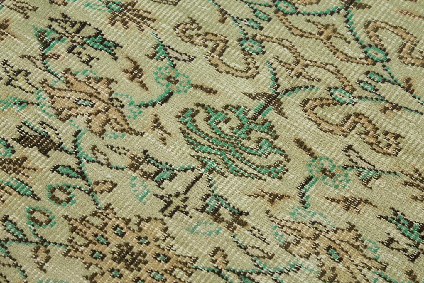 3x7 Beige Turkish Vintage Area Rug - 45867