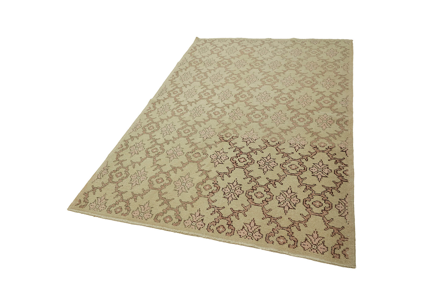 5x7 Beige Turkish Vintage Area Rug - 45869