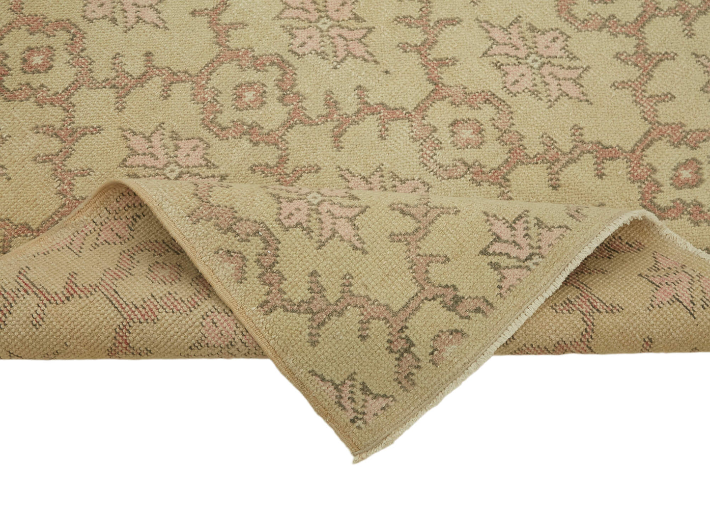 5x7 Beige Turkish Vintage Area Rug - 45869