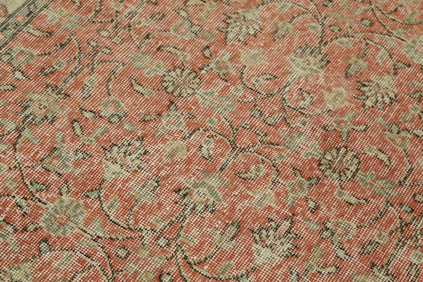 3x6 Beige Turkish Vintage Area Rug - 45872