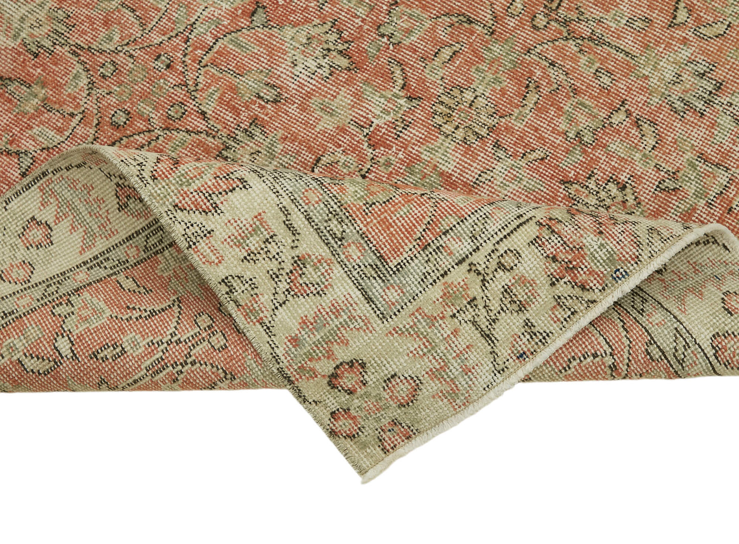 3x6 Beige Turkish Vintage Area Rug - 45872