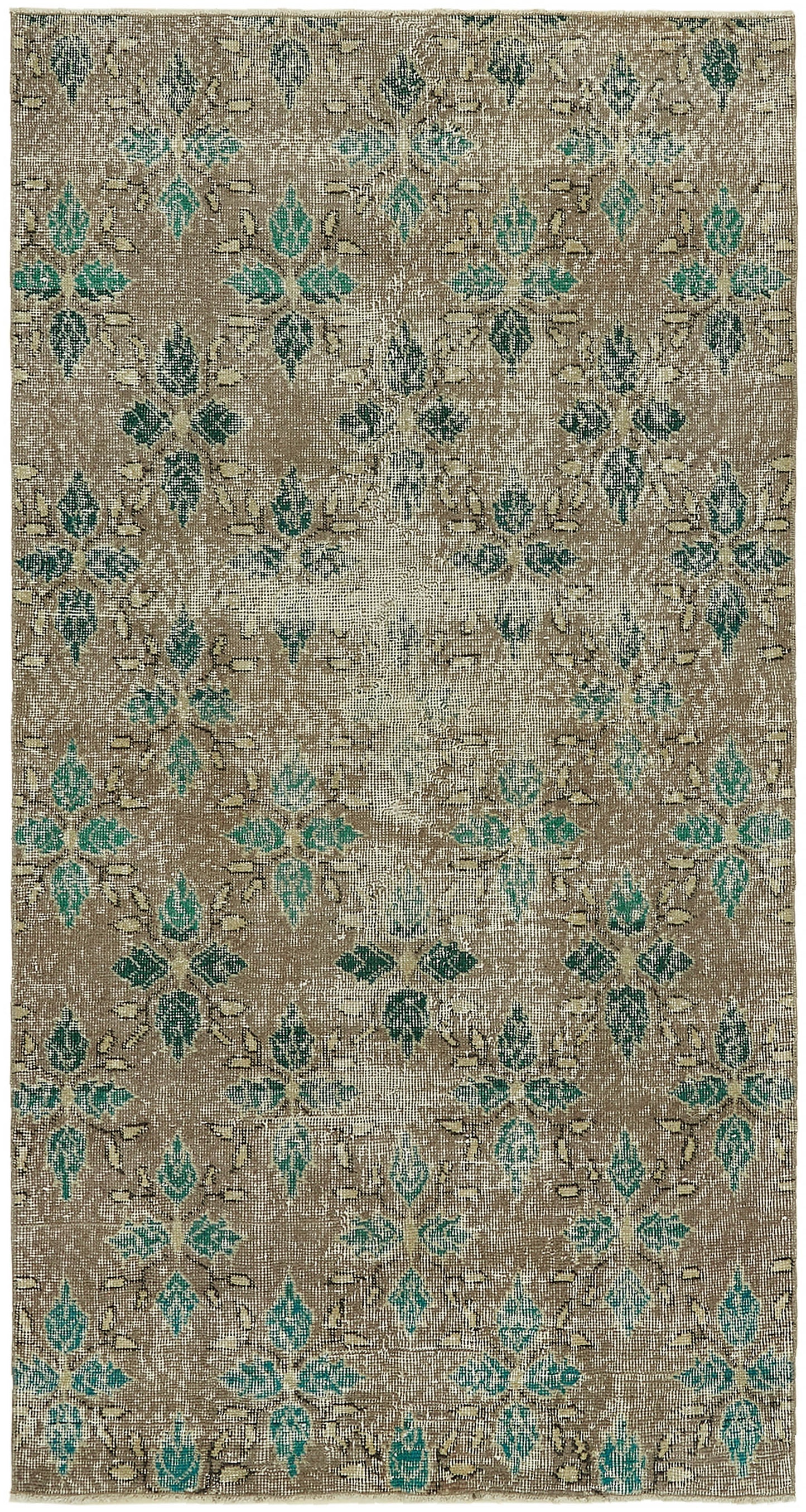 3x7 Grey Turkish Vintage Area Rug - 45875