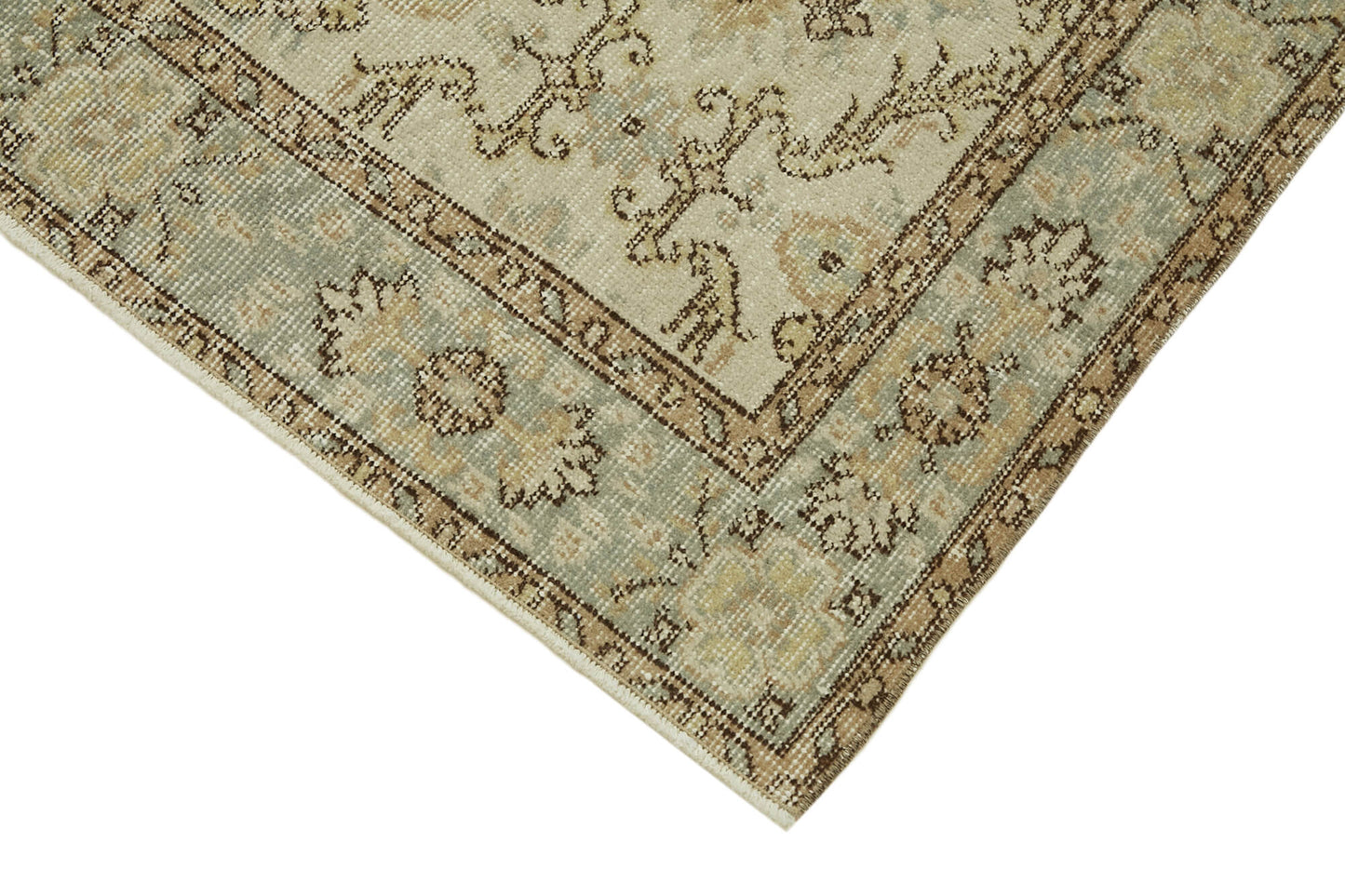 4x7 Beige Turkish Vintage Area Rug - 45887