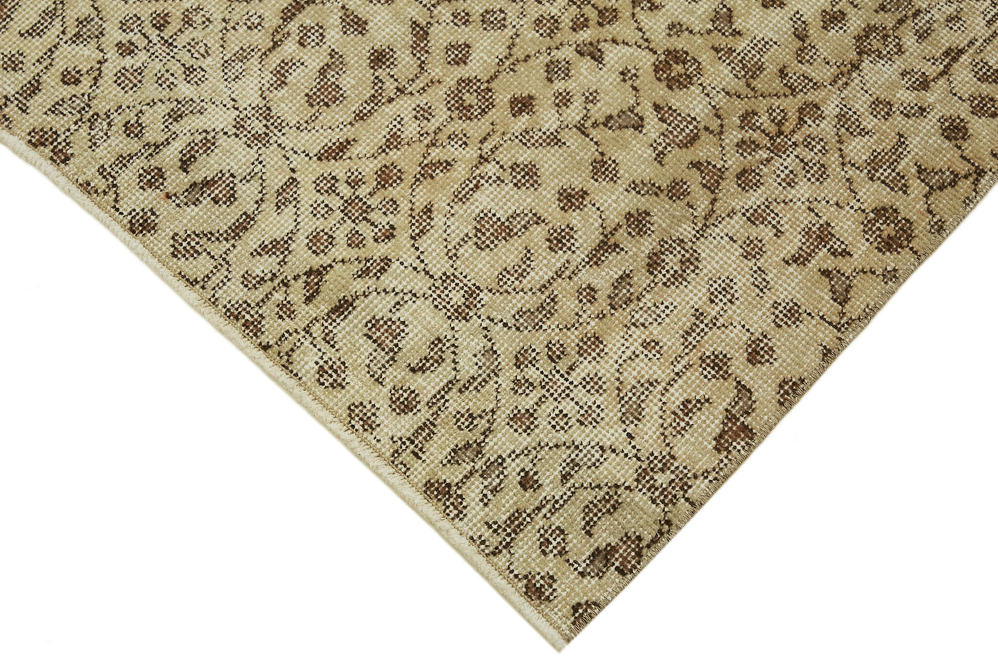 4x7 Beige Turkish Vintage Area Rug - 45909