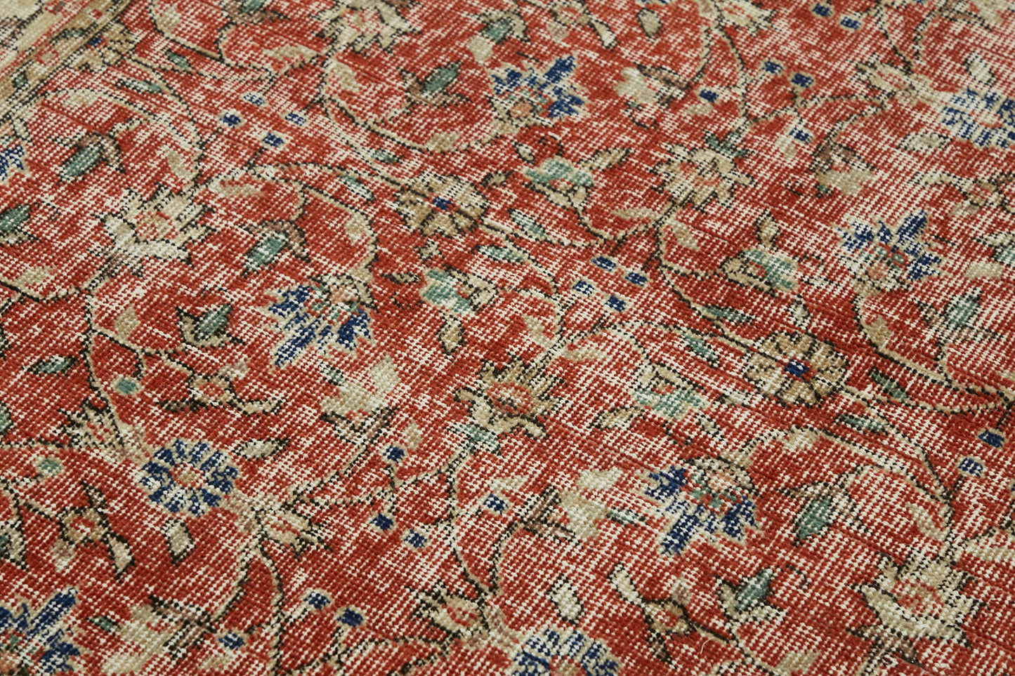 4x7 Red Turkish Vintage Area Rug - 45910