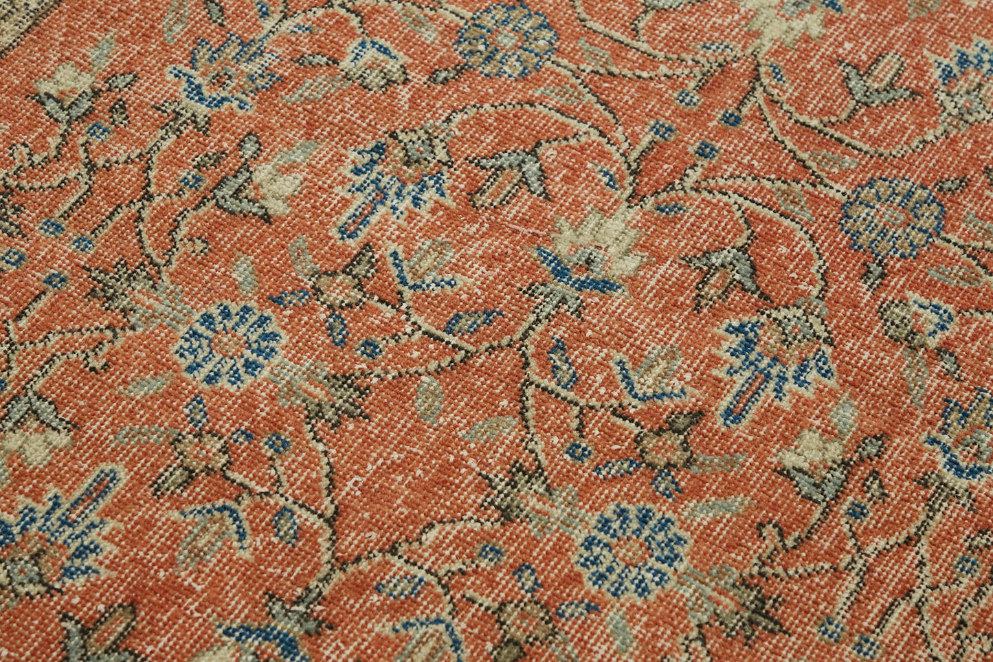 4x7 Beige Turkish Vintage Area Rug - 45913