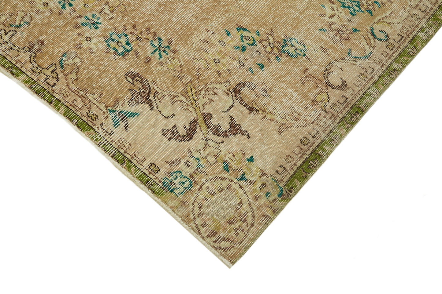 4x7 Beige Turkish Vintage Area Rug - 45914