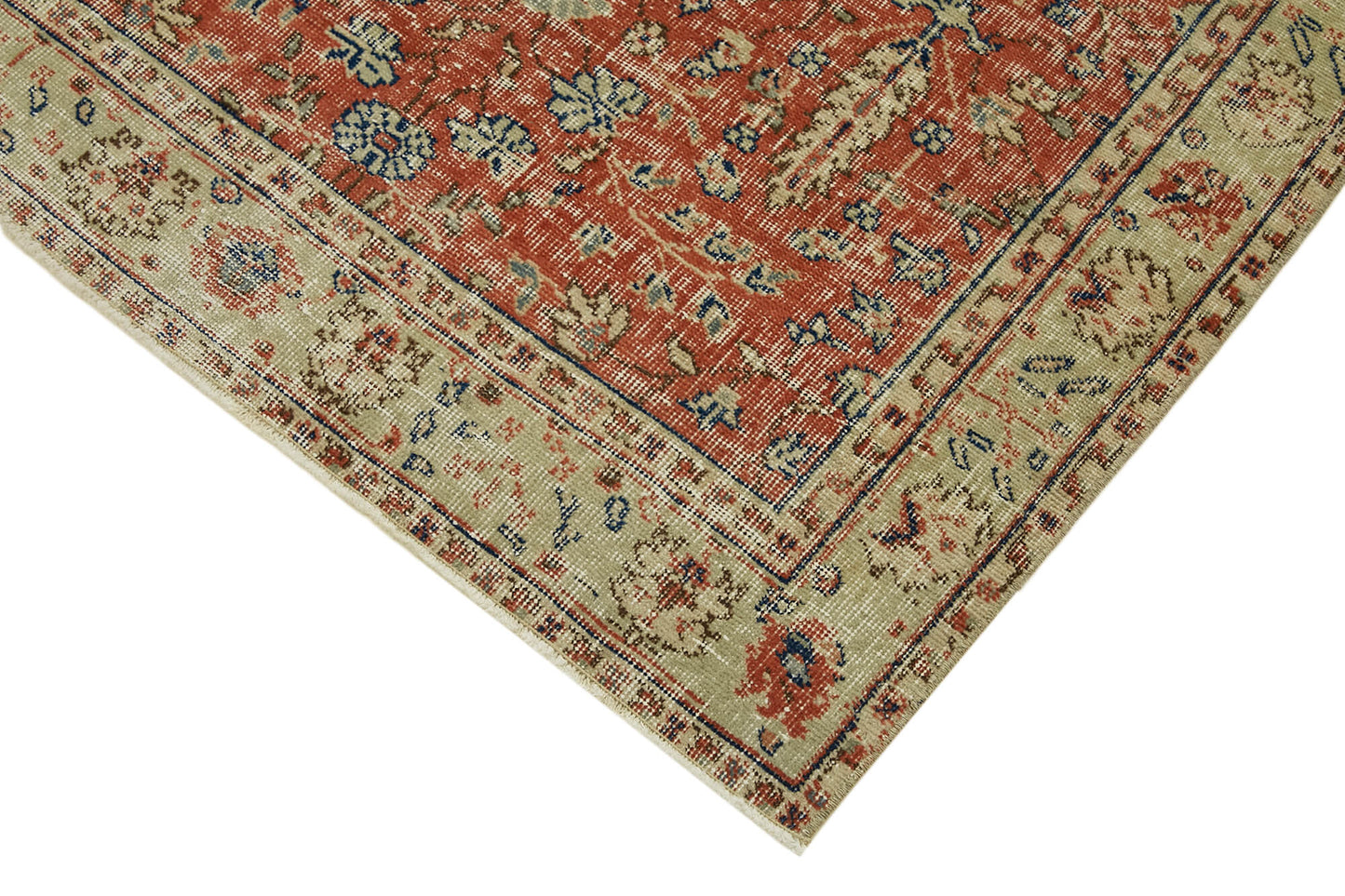 4x6 Red Turkish Vintage Area Rug - 45924