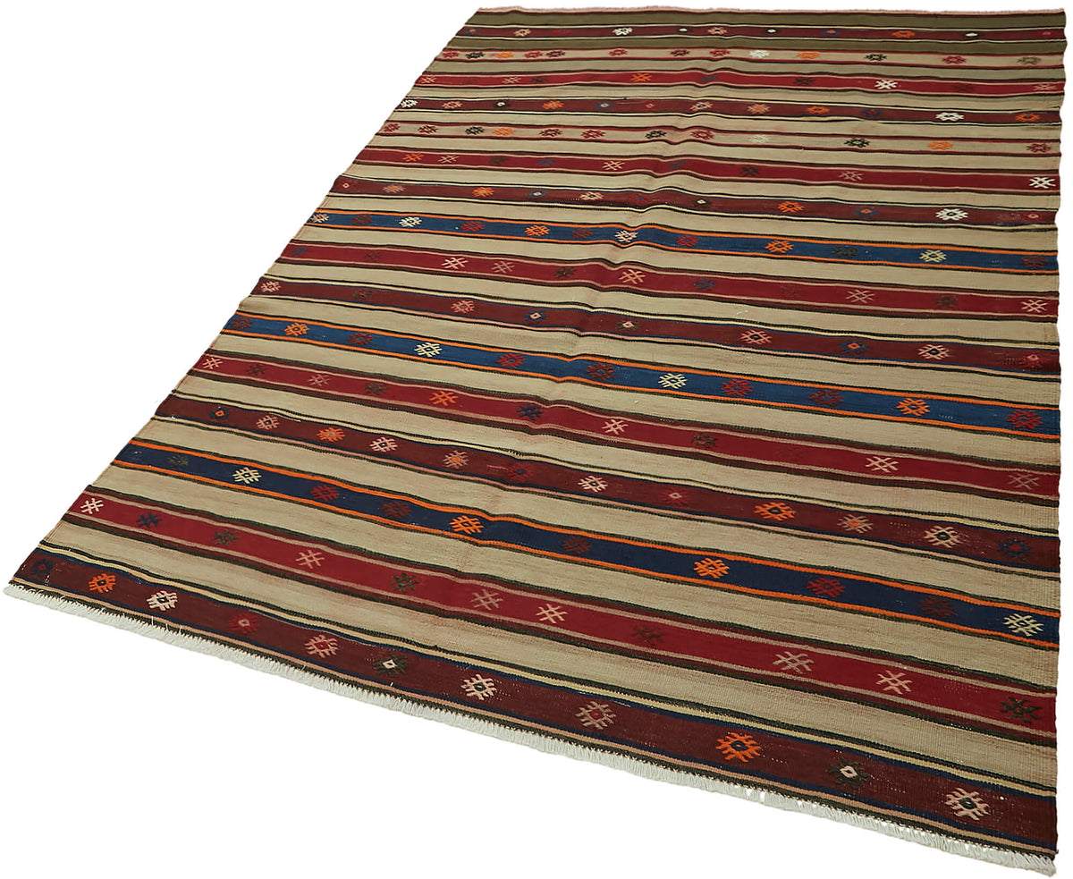 5x7 Multicolor Oriental Kilim Rug - 45932