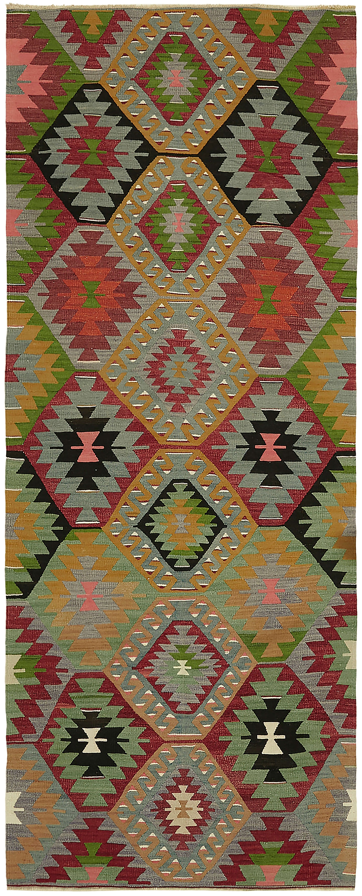 3x9 Multicolor Oriental Kilim Rug - 45943