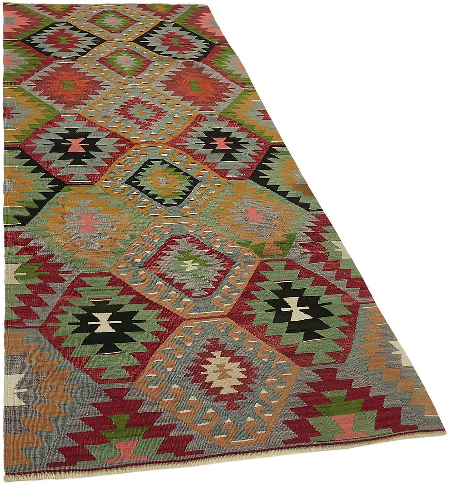 3x9 Multicolor Oriental Kilim Rug - 45943