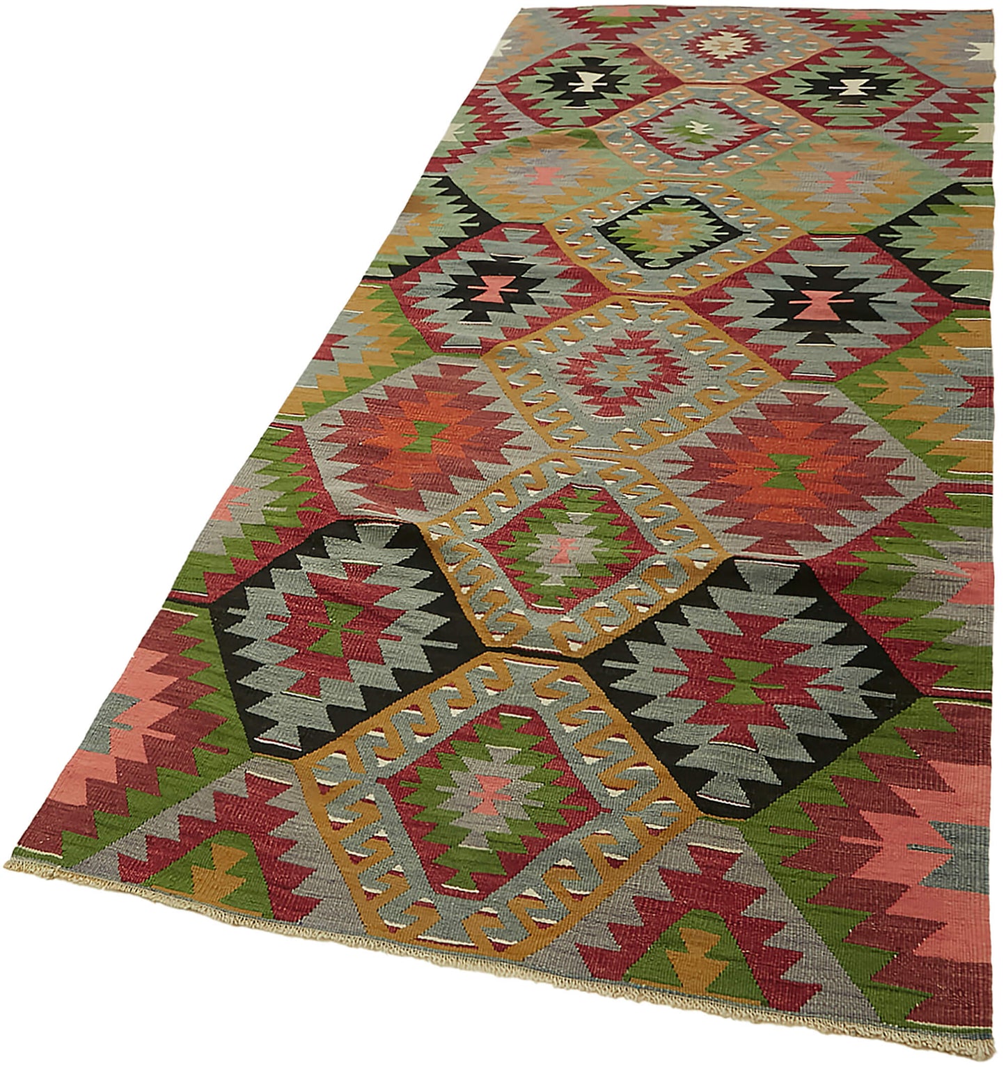 3x9 Multicolor Oriental Kilim Rug - 45943