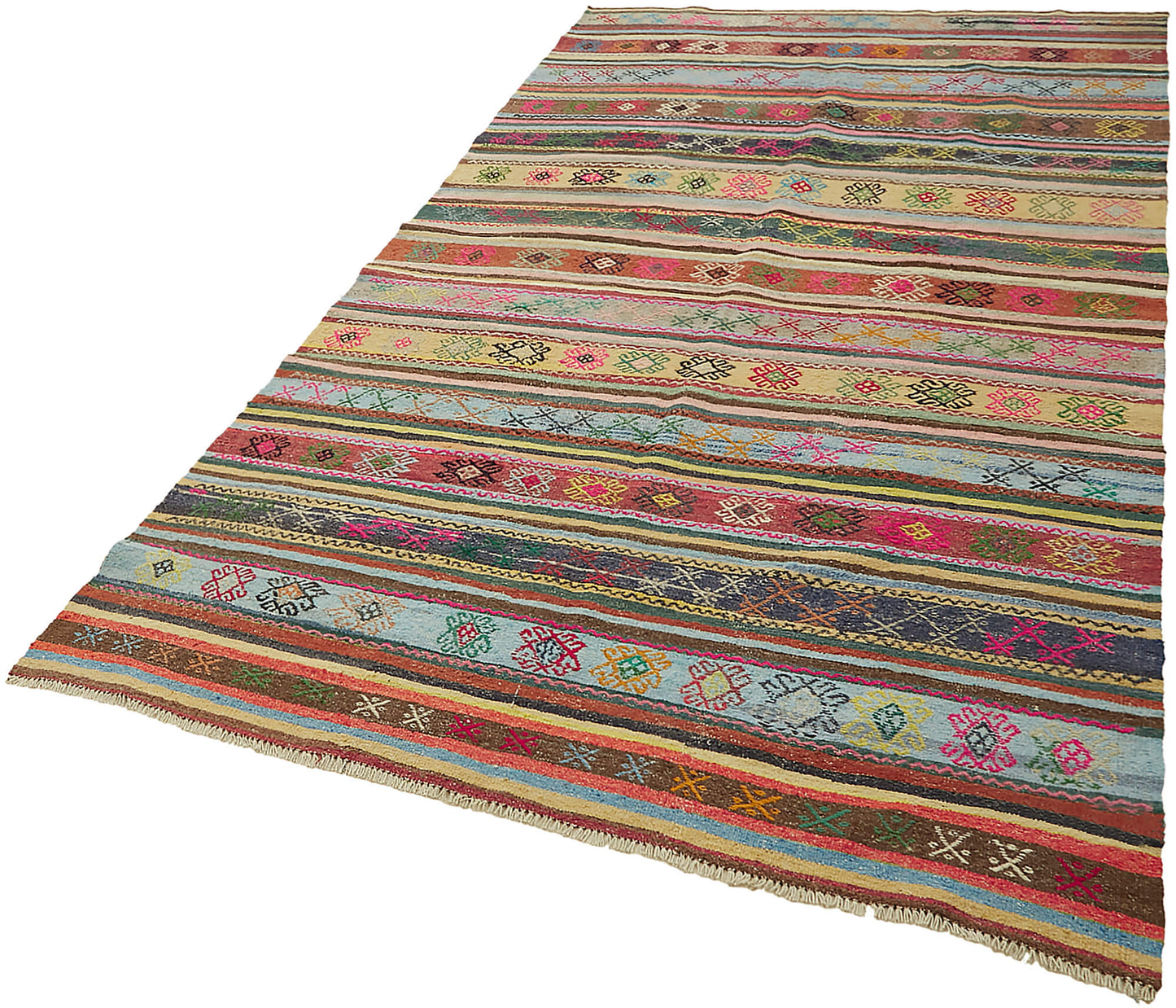 5x10 Multicolor Oriental Kilim Rug - 45968
