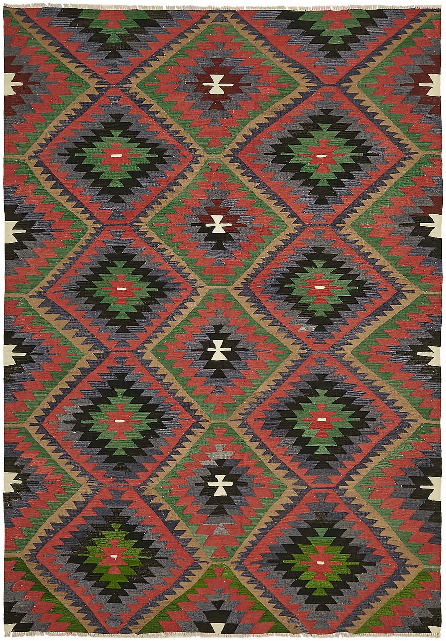 7x9 Multicolor Oriental Kilim Rug - 45969