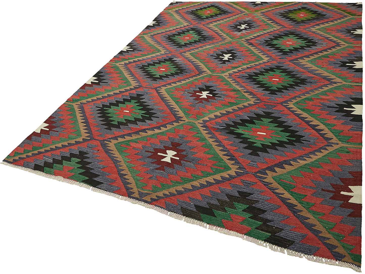 7x9 Multicolor Oriental Kilim Rug - 45969